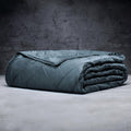 LUXOME Lightweight Blanket | 100% Rayon (Viscose) from Bamboo Fabric & Fill | Full/Queen - 86"x92" | Super Soft | Thermal-Regulating | Ocean
