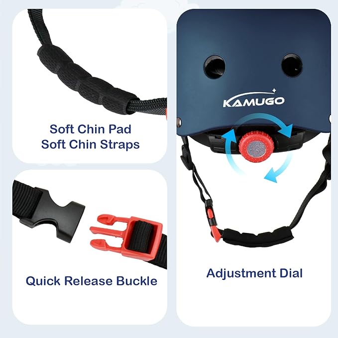 KAMUGO Kids Bike Helmet,Toddler Helmet Adjustable Kids Bicycle Helmet Girls Or Boys Ages 2-8/8-14 Years Old Multi-Sports for Cycling Skateboard Scooter-BubblyBeeBaby