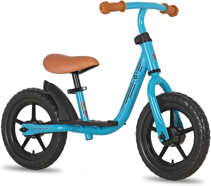 JOYSTAR 10"/12" Toddler Balance Bike for Girls & Boys, Ages 18 Months to 5 Years, Kids Push Bike with Footrest & Adjustable Seat Height, First Birthday Gifts for 2-5 Boys Girls-BubblyBeeBaby
