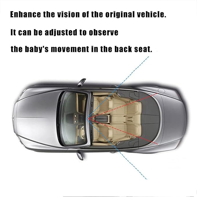 Automotive Interior Rearview Baby Mirror right Wide Angle Convex Mirror for Infant Toddler Child Children Backseat Adjustable Rearview-BubblyBeeBaby