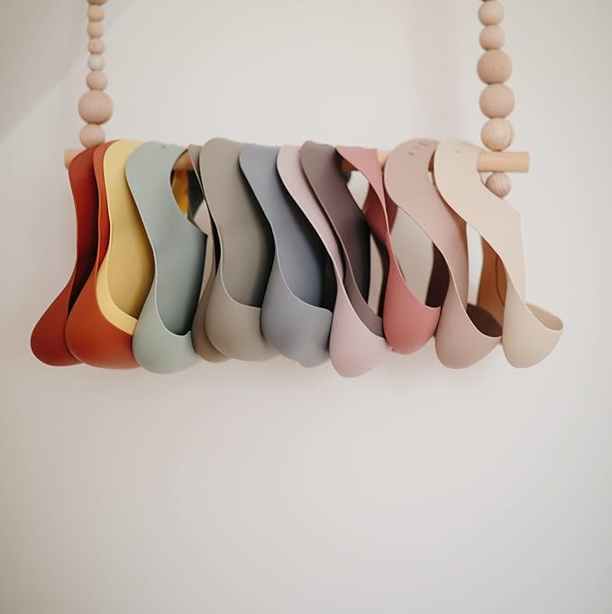 mushie Silicone Baby Bib | Adjustable Fit Waterproof Bibs (Pale Mauve)-BubblyBeeBaby