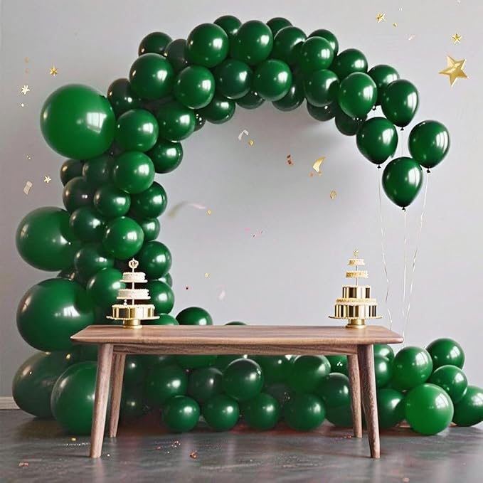 140pcs Night Green Round Balloons Different Sizes 18 12 10 5 Inch Latex Balloons for Arch Decoration Party Balloon Kit for Graduation Birthday Party Wedding Balloon Baby Shower Decoration-BubblyBeeBaby
