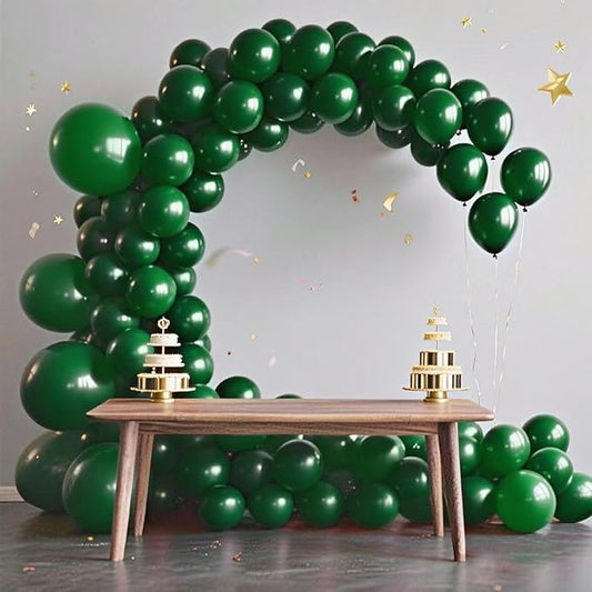 140pcs Night Green Round Balloons Different Sizes 18 12 10 5 Inch Latex Balloons for Arch Decoration Party Balloon Kit for Graduation Birthday Party Wedding Balloon Baby Shower Decoration-BubblyBeeBaby