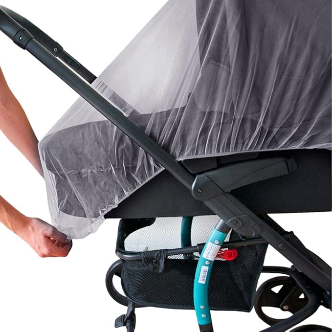 Mosquito Net for Stroller - Grey Sun Shade Protection Infant Stroller Mosquito Net and Car Seat - 2Pack Portable Bug Netting (Grey)-BubblyBeeBaby