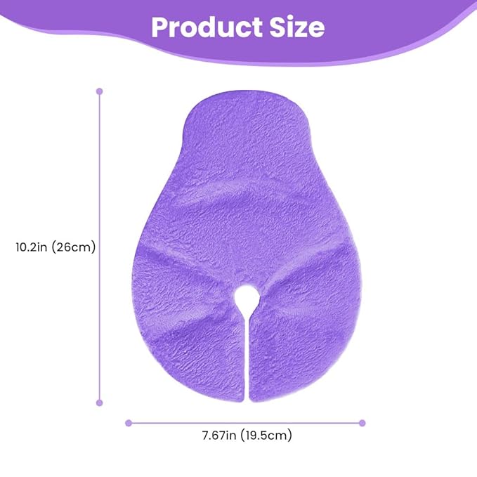 2 Larger Breast Ice Packs with Soft Covers and 6 Breast Pads for Leaking Milk, Hot and Cold Breast Therapy Packs, Breastfeeding Essentials for Relief of Clogged Ducts, Nipple Pain, Engorgement-BubblyBeeBaby