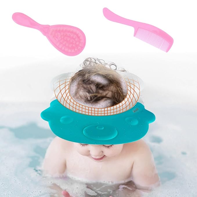 HEALLILY Kids Comb Baby Hair Brush and Comb Set for Newborn Scalp Grooming Product for Infant Toddler Kids (Pink)-BubblyBeeBaby