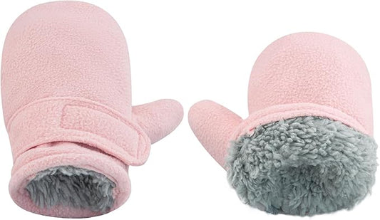 BAVST Baby Toddler Winter Mittens Girls Warm Fleece Lined Gloves Kids Sherpa Lined Mittens for Boys-BubblyBeeBaby
