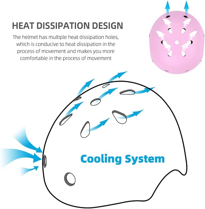 Kids Bike Helmet and Pads Set for Ages 2–14, CPSC Certified Adjustable Helmet with Knee Elbow Wrist Guards, for Skateboard, Scooter, Skating, Rollerblading, Multi-Sport Protective Gear-BubblyBeeBaby