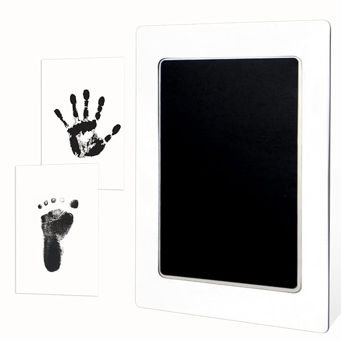 1-Pack Clean Touch Ink Pad for Baby Handprints and Footprints, Baby Footprint Kits,Inkless Hand and Footprint Kit,No Mess Ink Pad for Baby Hand and Footprints,Baby Shower Gifts for New Moms-BubblyBeeBaby