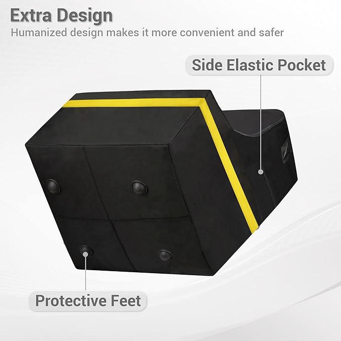 Car Seat Travel Bag - Padded, Comfortable, Durable, Roomy Gate Check Carseat Cover Backpack Fits 3-in-1，Convertible, Booster & Infant Car Seats for Airplane, Airport, Yellow-BubblyBeeBaby