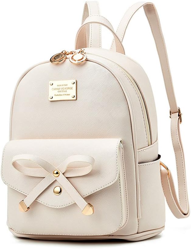 I IHAYNER Girls Bowknot Cute Leather Backpack Mini Backpack Purse for Women-BubblyBeeBaby