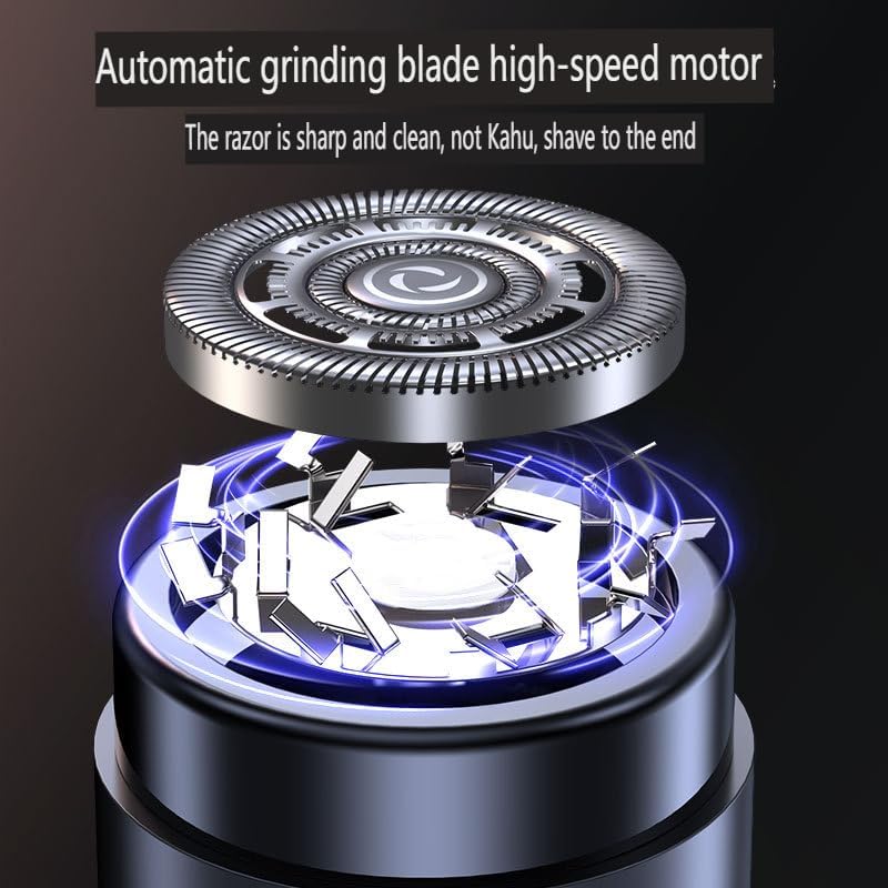 Electric Mini Razor Pockets Shaver for Men,Floating Big Shave Head Quick Shave, Waterproof IPX7 Mini Portable Shaver,USB C Charge LED Power Display Mini Trimmer, Great for Travel,Car,Home Use (Gray)