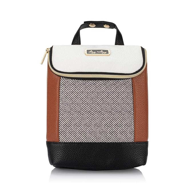 Itzy Ritzy Insulated Bottle Bag – Keeps Bottles Warm or Cool - Holds 3 Bottles & Features Interior Pocket For Ice Pack (Not Included), Coffee and Cream-BubblyBeeBaby