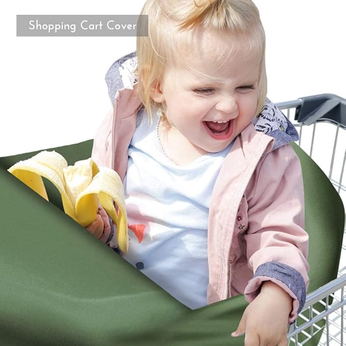 Yoofoss Nursing Cover Breastfeeding Scarf - Baby Car Seat Covers, Infant Stroller Cover, Strechy Carseat Canopy for Boys and Girls (Dark Green)-BubblyBeeBaby