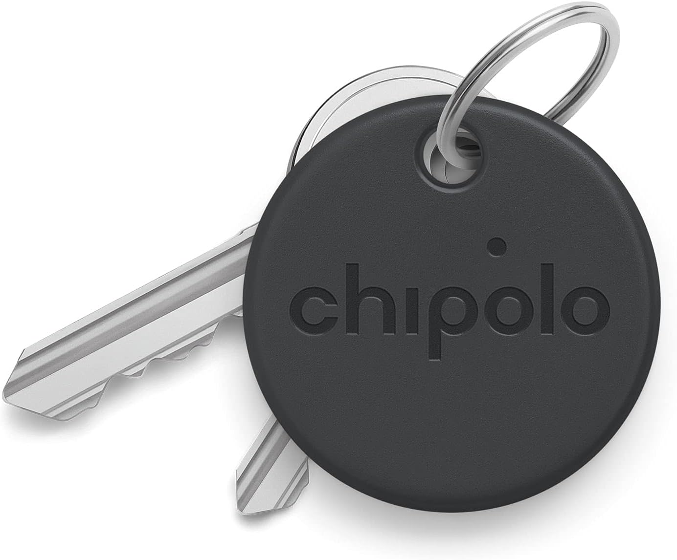 Chipolo ONE Spot - Key Finder, Bluetooth Tracker for Keys, Bag - Works with The Apple Find My app (only for iOS) (Almost Black)