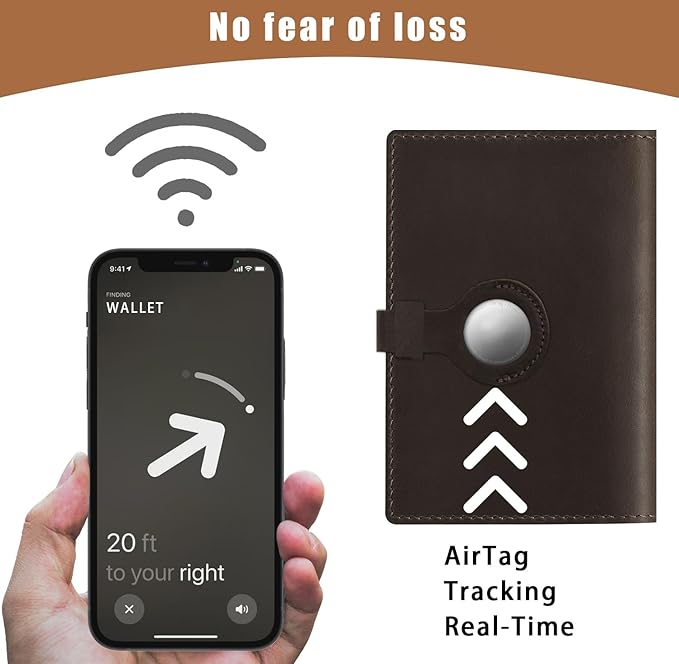 Jack&Chris Genuine Leather Passport Holder For Travel, RFID Blocking Handmade Passport Holder with Card Case Organized & Safe, Quality Travel Essentials for Women and Men for Gifting, Coffee-BubblyBeeBaby