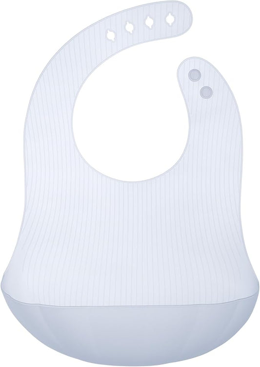 Olababy Fold N Go Silicone Baby Bib w Travel Case | Lightweight Design Eases Pressure Bruising for Infants & Toddlers-BubblyBeeBaby