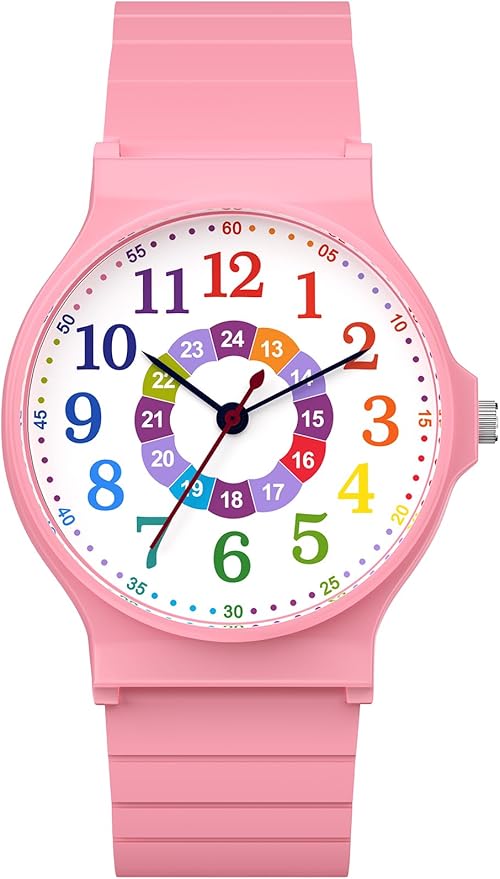 Kids Analog Watch Boys Girls, 30M Waterproof, Sports Watch for Boys, Easy to Read Children's Thin Dial Wrist Watches with Soft Band, for Ages 5-15 Kids Great Birthday Gifts Christmas Day-BubblyBeeBaby