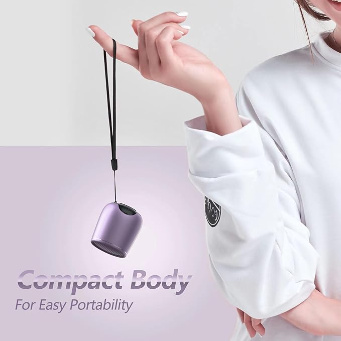 INSMY C17-MAX, Waterproof Small Bluetooth Speaker, Rich Audio, Pairing, Portable, Handheld, Purple-BubblyBeeBaby