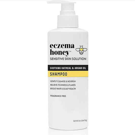 ECZEMA HONEY Nourishing Shampoo - Helps with Psoriasis, Dermatitis, & Flaking - Daily Dandruff Shampoo & Scalp Care - Itchy Scalp Treatment for Men, Women & Kids (8 Oz)-BubblyBeeBaby