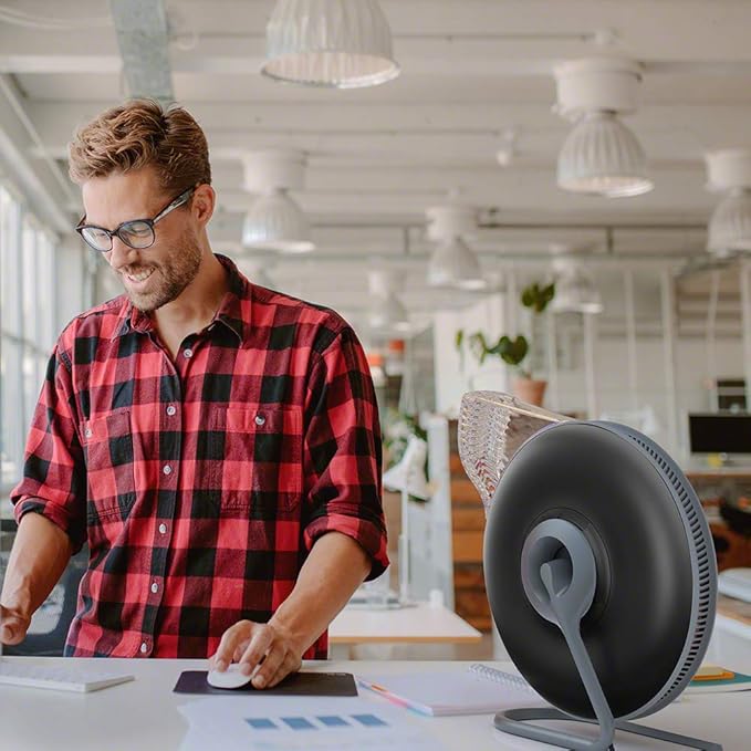 IQAir Atem Desk Air Purifier for Home, Office, Desktop, Small Room up to 150 sq ft, HyperHEPA Filter for Bacteria, Viruses, Allergens, Pets, Asthma, Pollen, Dust, Swiss Design, Made in Germany, Black-BubblyBeeBaby