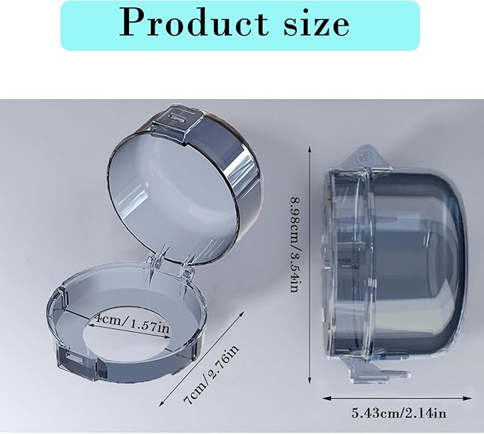 2 Pack Deadbolt Child Safety Lock Cover, Child Proof Door Knob Cover, Large Size Door Safety Deadbolt Lock for Kids, 2.76 * 2.14"-BubblyBeeBaby