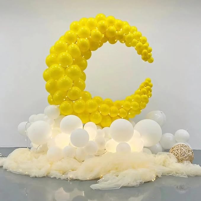 140pcs Yellow Round Balloons Different Sizes 18 12 10 5 Inch Latex Balloons for Arch Decoration Party Balloon Kit for Graduation Birthday Party Wedding Balloon Baby Shower Decoration-BubblyBeeBaby