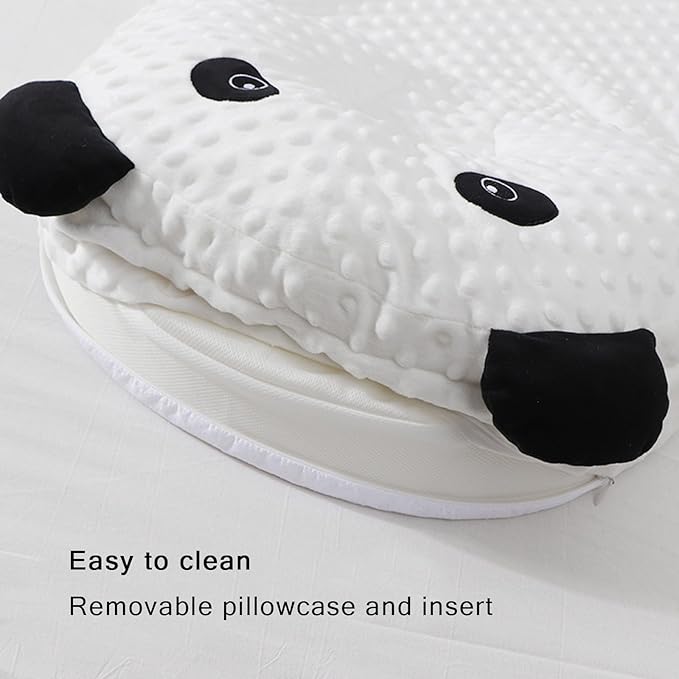 Infants Feeding Pillow, Infants Multifunctional Feeding Support Pillow 3 Piece Set, Infants Anti Breastfeeding Anti Choking Bed Medium Feeding Pillow, Travel Portable Removable Support Pillow, Cream-BubblyBeeBaby