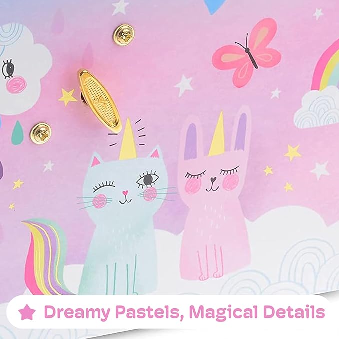 Jewelkeeper Unicorn Musical Jewelry Box for Girls - Cotton Candy Unicorn Design Music Box with 2 Pullout Drawers to Store Earrings, Necklace and Bracelets, Plays The Beautiful Dreamer Tune-BubblyBeeBaby