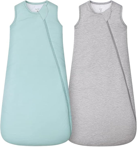 HAPIU Unisex Rayon Made from Bamboo Baby Sleep Sack TOG 1.0, 2-Way Zipper YKK, Wearable Blanket Baby-BubblyBeeBaby