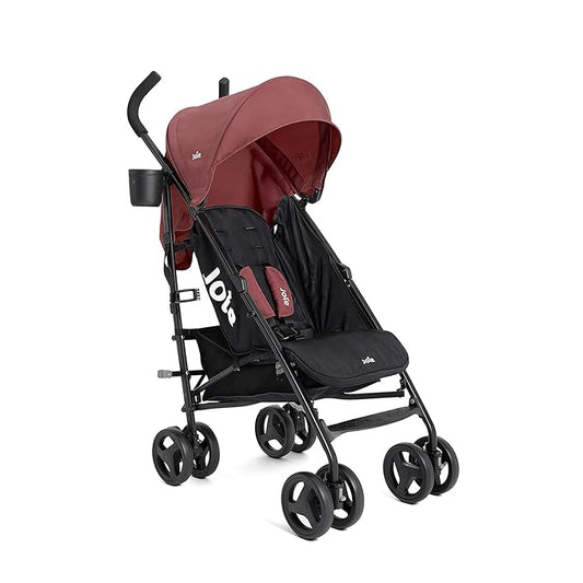 Joie Tansy Umbrella Stroller – Lightweight, Compact Folding with Multi-Position Recline – Travel-Friendly Stroller (Crimson)-BubblyBeeBaby