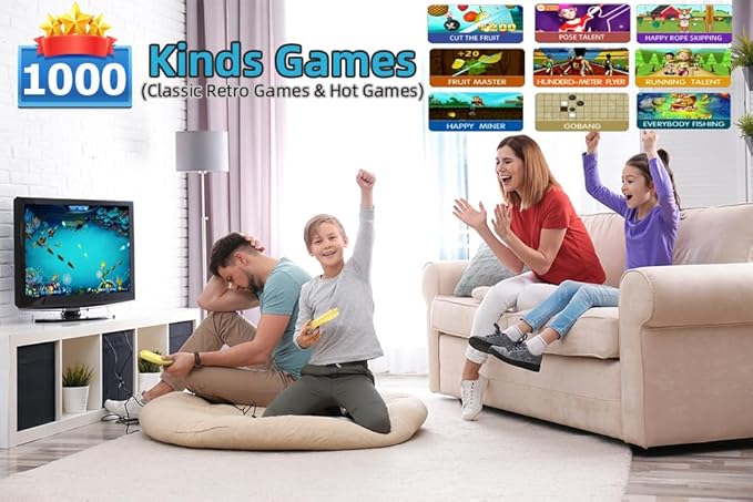 HDMI Musical Electronic Dance mat with a Camera, a 64G Large Memory Card, Including 1000 Games,650 Songs,81 Music Videos,for Single/Double Users, a Luxurious Gift for Boys and Girls-BubblyBeeBaby