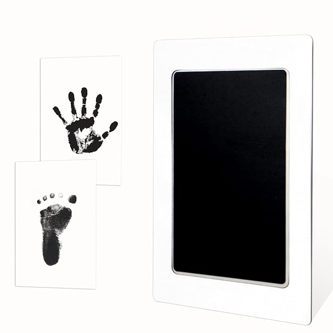 1-Pack Clean Touch Ink Pad for Baby Handprints and Footprints, Baby Footprint Kits,Inkless Hand and Footprint Kit,No Mess Ink Pad for Baby Hand and Footprints,Baby Shower Gifts for New Moms-BubblyBeeBaby