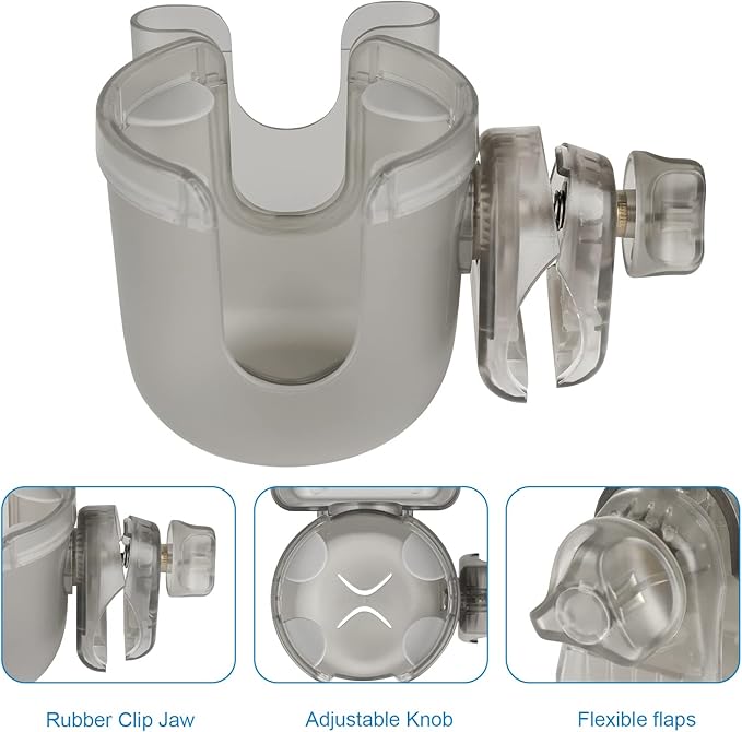 Accmor Stroller Cup Holder with Phone Holder, Bike Cup Holder, Universal Cup Holder for Uppababy Nuna Doona Strollers, 2-in-1 Cup Phone Holder for Stroller, Bike, Wheelchair, Walker, Scooter-BubblyBeeBaby