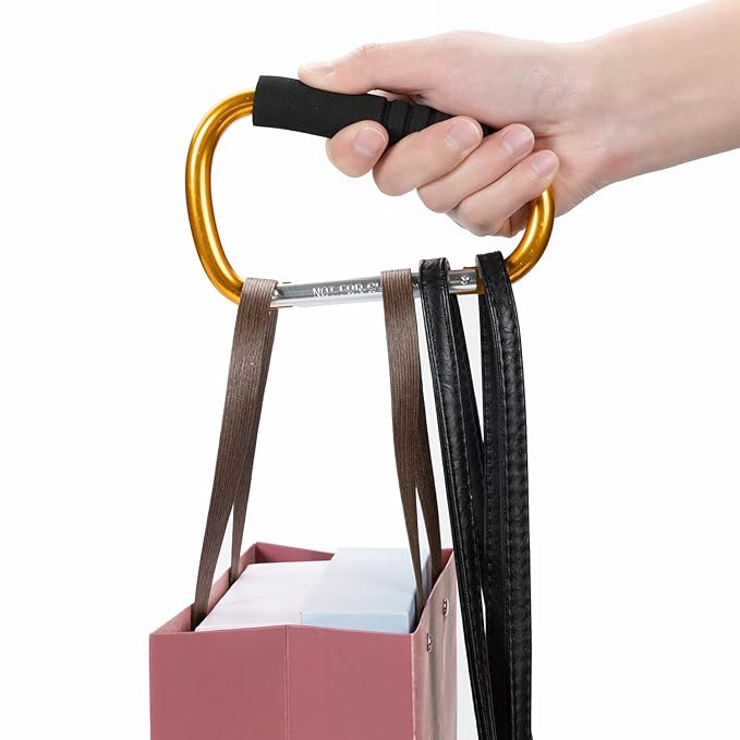 Stroller Hooks by Baby，2 Pack Convenient Organizer Hook Bag Clips to Diaper Bags Orange-BubblyBeeBaby