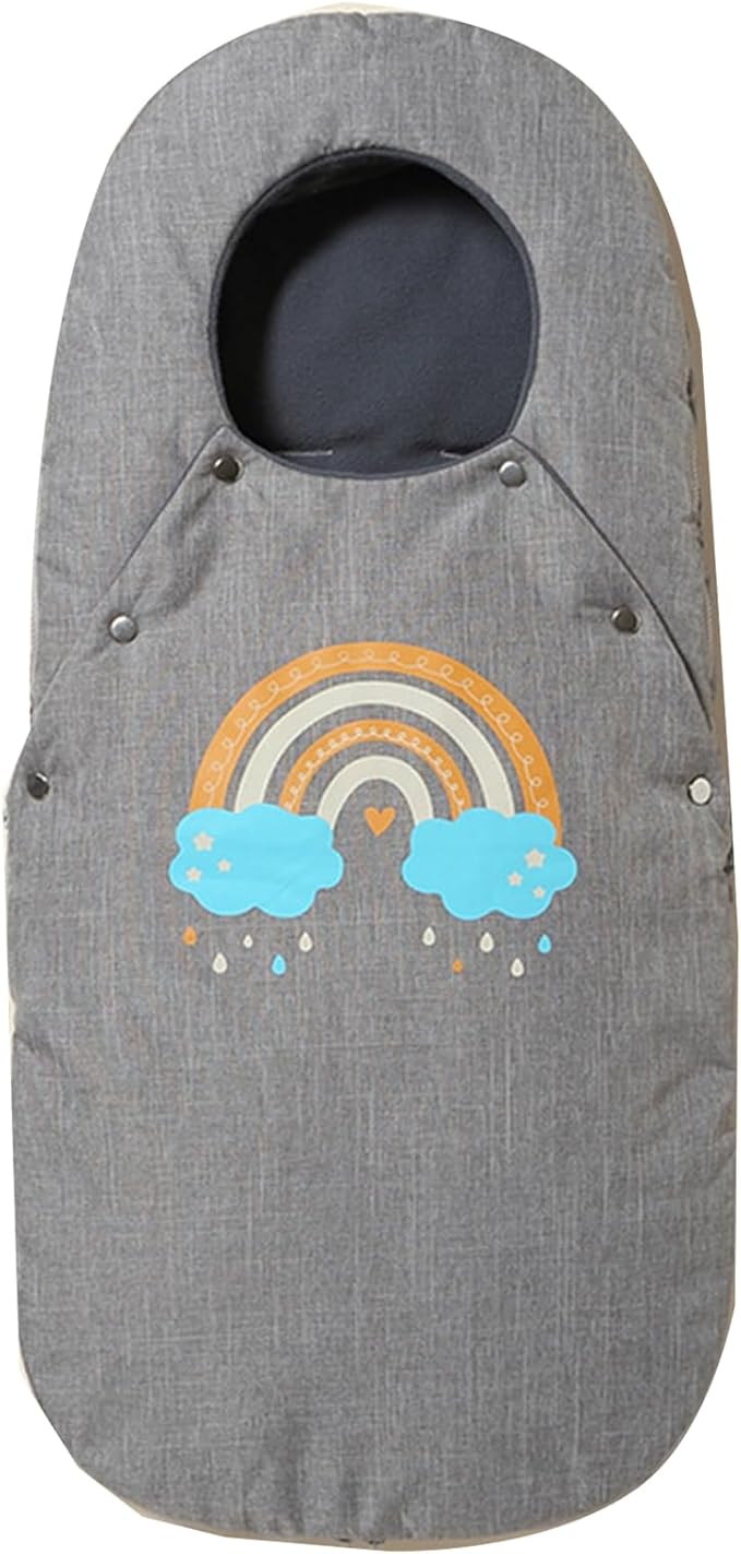Stroller Cover for Winter, Universal Waterproof Baby Stroller Footmuff, Warm Bunting Sleeping Bag for Cold Weather(Rainbow)-BubblyBeeBaby
