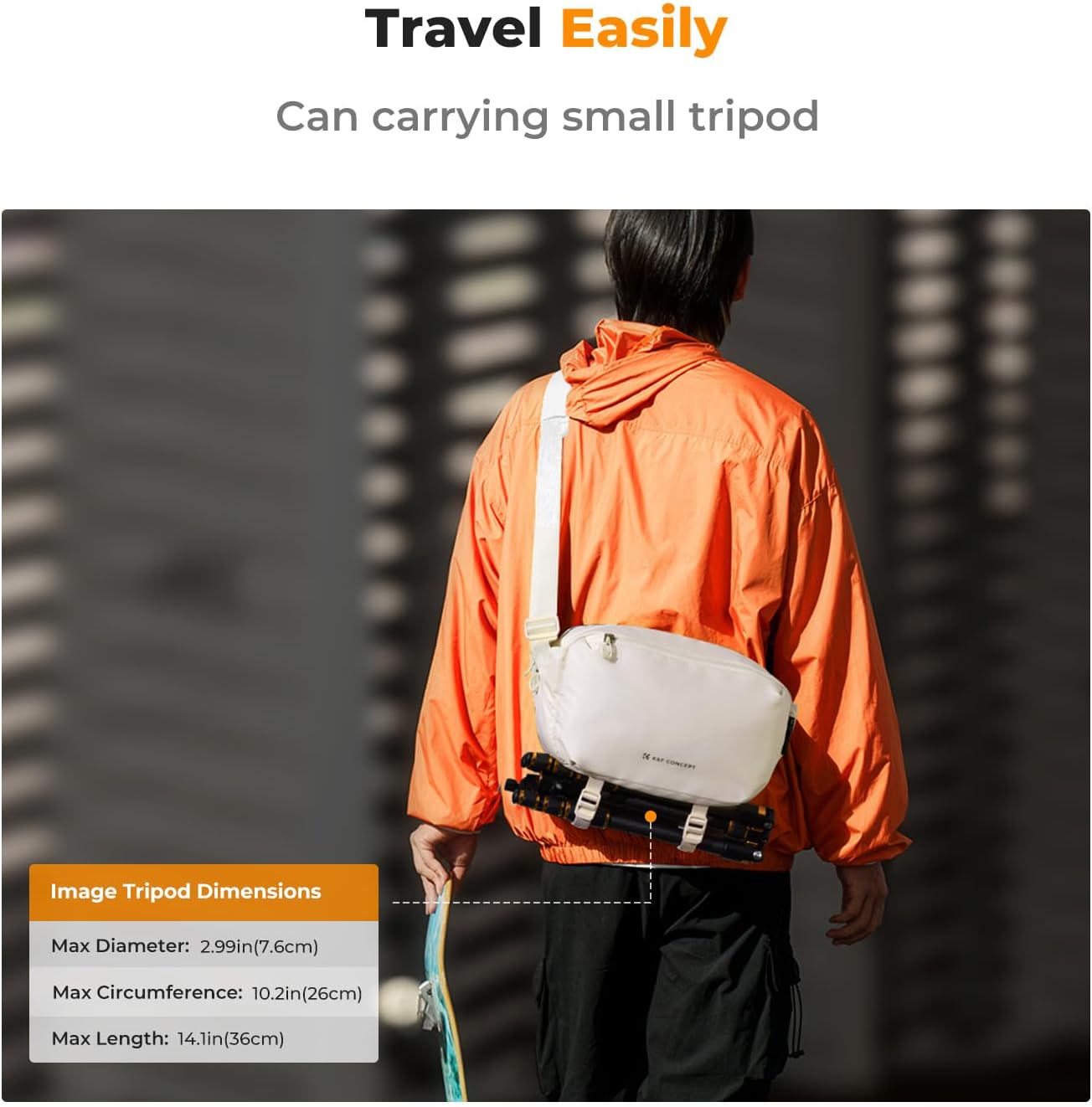 K&F Concept 2 in 1 Sling Bag Everyday Shoulder Bag & Multifunction Photography Crossbody Camera DSLR Backpack Portable Bag