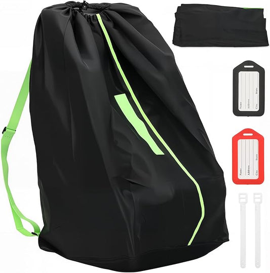 Car Seat Travel Bag for Airplane: Carseat Bags for Air Travel, Waterproof Durable Carrier Cover for Infant & Toddler Car Seats,Portable Carseat Cover with Shoulder Straps and 2 Luggage Tags-BubblyBeeBaby