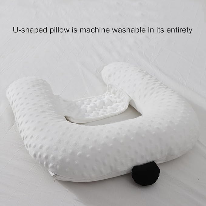 Infants Feeding Pillow, Infants Multifunctional Feeding Support Pillow 3 Piece Set, Infants Anti Breastfeeding Anti Choking Bed Medium Feeding Pillow, Travel Portable Removable Support Pillow, Cream-BubblyBeeBaby
