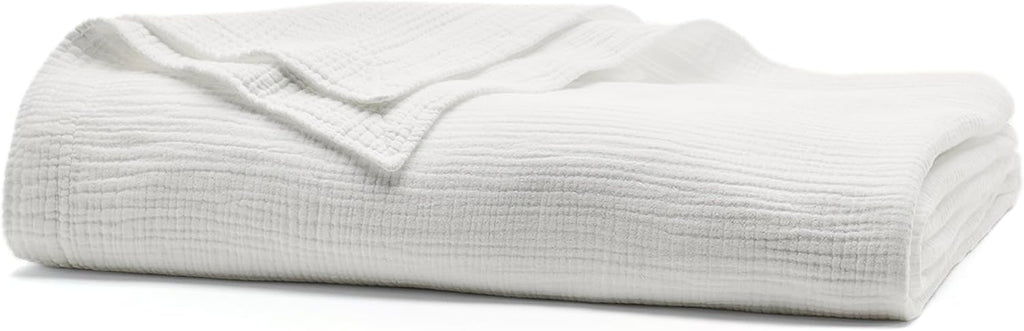 BOLL & BRANCH Dream Bed Blanket - Twin/Twin XL, White - Luxury 100% Organic Cotton - Soft, Lightweight and Breathable - Cloud-Like Touch