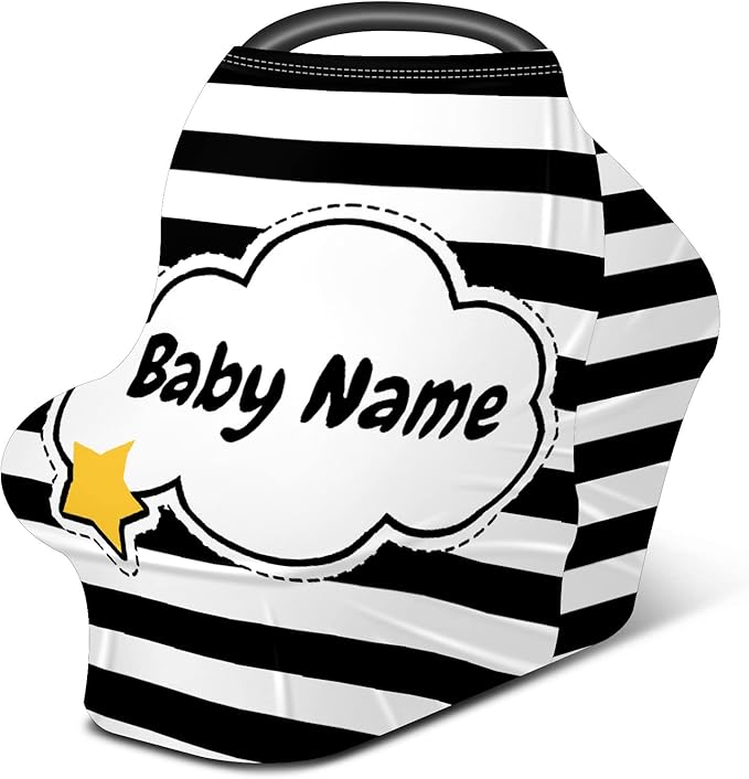 Baby Car Seat Stroller Cover Nursing Cover New Mom Breastfeeding Scarf Soft Stretchy Infant Carrier Cover Car Canopy Coverage-BubblyBeeBaby