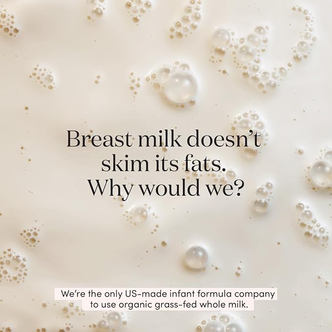 Infant Formula Powder for Infants 0-12 Months, Made With Organic Whole Milk, Clean Label Project Certified, Closest-to-Breast Milk Baby Formula Patented Protein Blend, 24 Ounce (Pack of 4)-BubblyBeeBaby