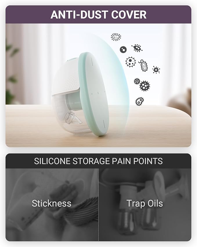 Heated Wearable Breast Pump, Industry-Leading Heating Tech, Innovative Magnetic Charging Cable, App Control, Anti-dust Cover, Hospital-Grade Suction, 1 Pack-BubblyBeeBaby