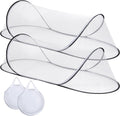 78.7 * 31.5 * 23.6 Inch Large Pop Up Mosquito Net, Collapsible Portable Mosquito Tent, Suitable for Adult Baby Bedroom, Outdoor Camping Use (White*2)