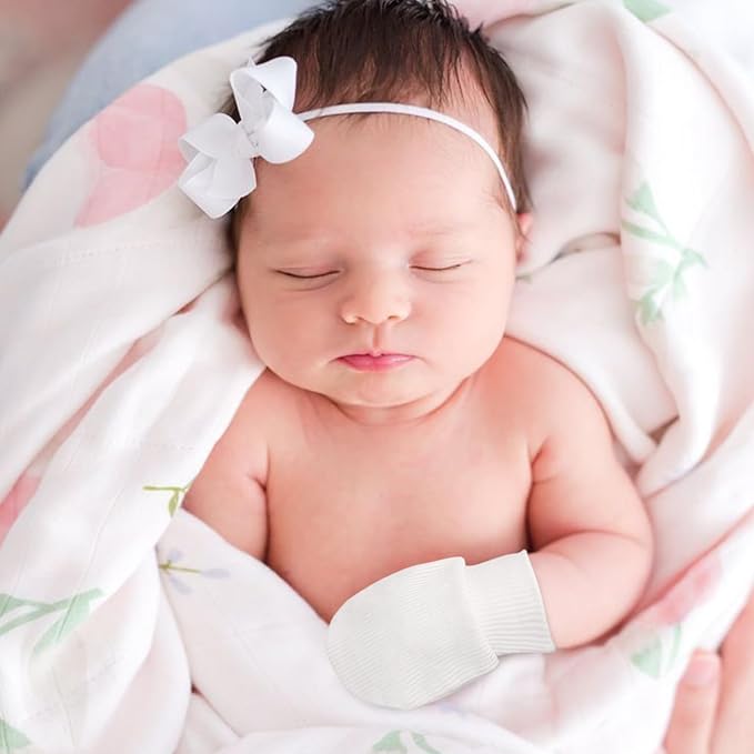 BQUBO 6 Pairs Newborn Baby Boys Girls Mittens 0-6 Months Unisex-Baby Infant Mittens Elastic No Scratch Wrist Gloves-BubblyBeeBaby