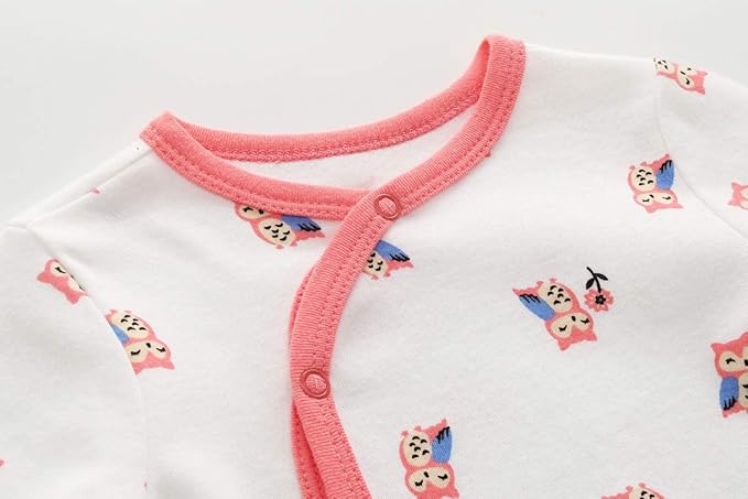 Kiddiezoom Baby and Toddler Boys'Snug Fit Footed One-Piece Romper Jumpsuit Cotton Cotton Footed Outfit-BubblyBeeBaby