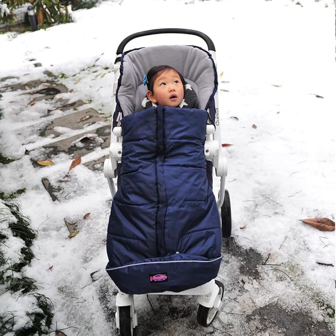funlife 0-4T Anti-Kick Winter Warm Stroller Blanket,Cozy Baby Sleeping Bag Cocoon Adaptable for All Strollers Waterproof,Anti-Slip,Extendable,Multifunction Use Footmuff for Stroller Blanket-BubblyBeeBaby