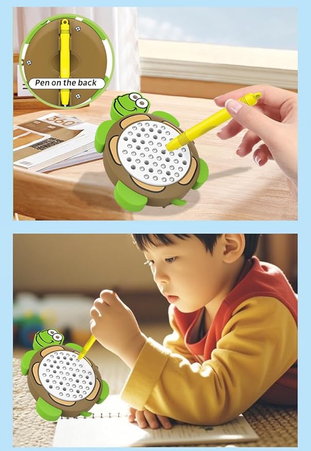 1PCS Sea Otter Magnetic Drawing Board for Kids & Toddlers with Beads and Magnet Stylus Pen - Magnetic Travel Toy for Airplane & Car Ride Activities for Kids-BubblyBeeBaby