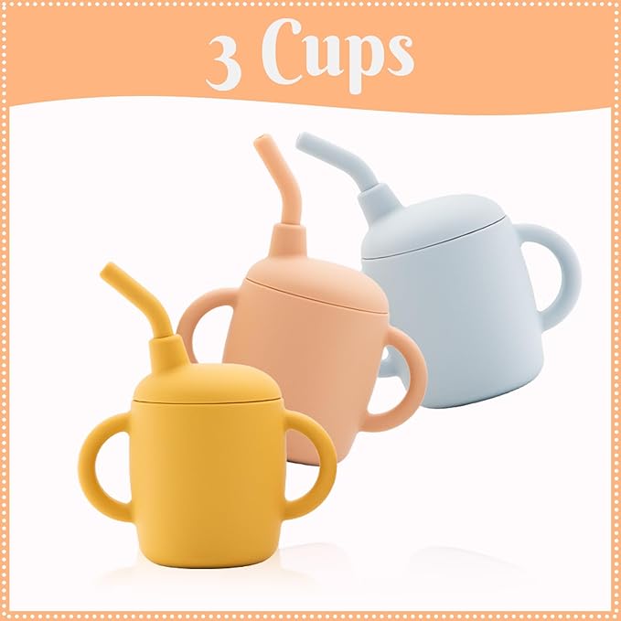 Silicone Baby Feeding Set 21 Pcs, Led Weaning Supplies, Baby Feeding EatincSupplies Set BPA Free, Essentialsfor Newborn Gift Mixed