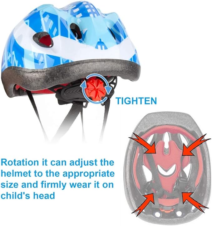 Kid Bicycle Helmets, LX LERMX Kids Bike Helmet Ages 3-5/5-14 Adjustable from Toddler to Youth Size, Durable Kids Bike Helmet with Fun Designs for Boys and Girls-BubblyBeeBaby